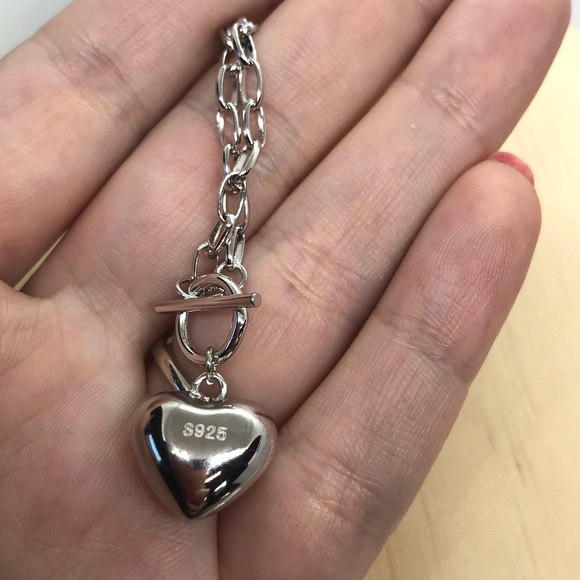 🌟 Sterling Silver 925 Heart Necklace - Picture 3 of 3